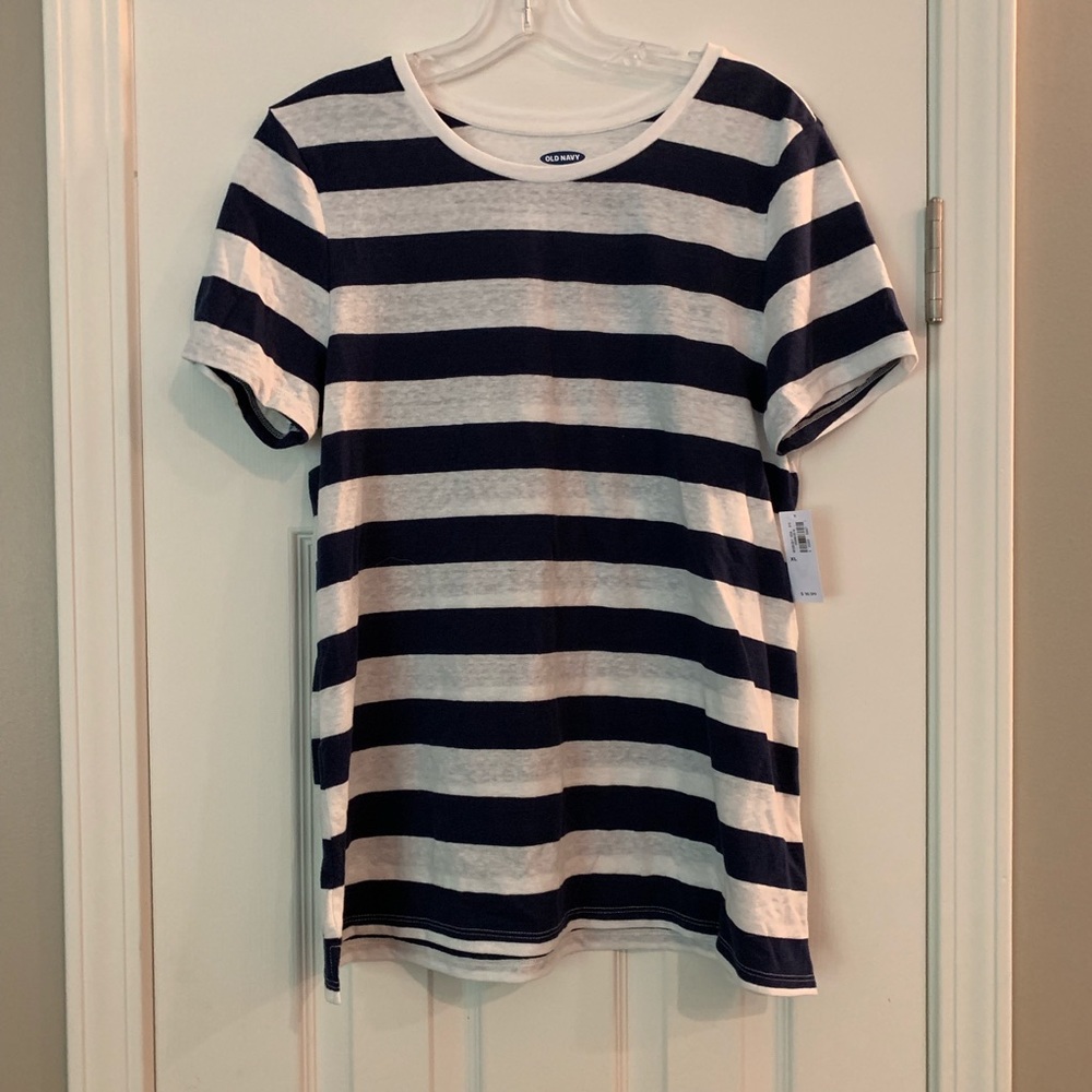B2G1 free Blue and white striped shirt